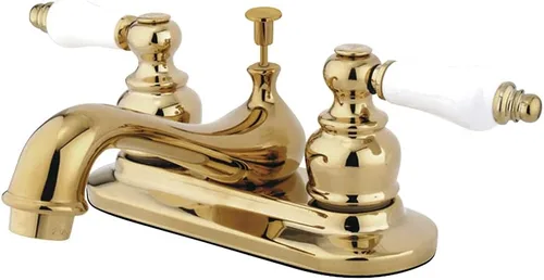 Miniatura 7 de Kingston Brass KB608B - Llave de lavabo de centro de configuración victoriana, con tapón de latón/ABS, 11.4 cm, níquel cepillado cepillado níquel
