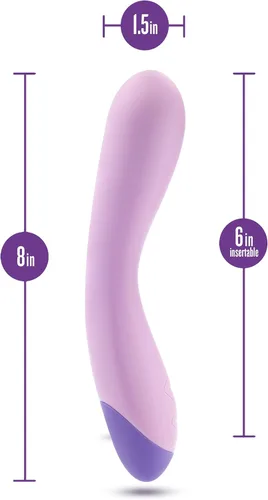Miniatura 2 de Blush Wellness - Vibrador de punto G curva G de 8 pulgadas, varita de placer suave de silicona ultra suave, estimulador de clítoris y vaginal