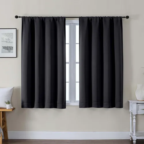 Miniatura 18 de Gwine Cortinas opacas para dormitorio, 54 pulgadas de largo, paneles de cortina de ventana con aislamiento térmico y reducción de ruido, cortinas