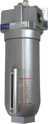 Miniatura 4 de Lubricador de grado industrial para herramientas neumáticas de aire lubricado con aire comprimido, cuenco de metal con mira visible, 225 PSI MAX