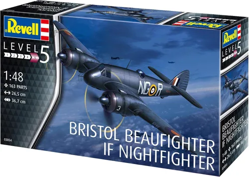 Miniatura 10 de Revell RV03854 03854 Beaufighter IF Nightfighter Plastic Model kit escala 1:48, sin pintar