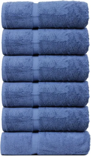 Miniatura 31 de Luxury Hotel & Spa Collection - Toalla ecológica de 100% algodón turco de 27 x 54 pulgadas (27 x 54 onzas), de secado rápido, para baño, borde