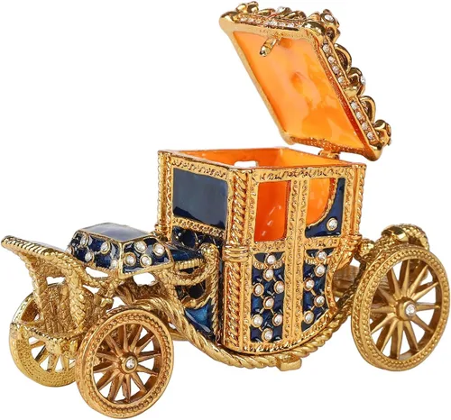 Miniatura 52 de QIFU Caja de baratija pintada a mano con bisagras, regalo único para la familia