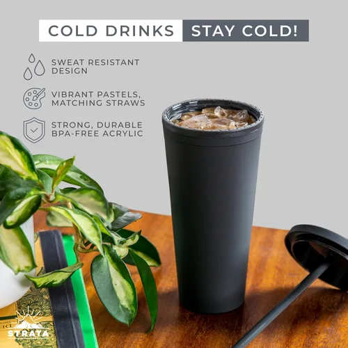 Miniatura 2 de Vasos con tapas de 22 oz de acrílico de color para llevar de viaje, tazas de viaje con tapas y pajitas