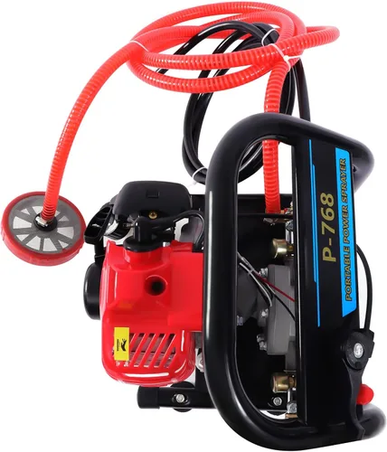 Miniatura 4 de Pulverizador de polvo de niebla de alta presión de 26CC de 2 tiempos, máquina de pulverización agrícola de gasolina de mano 0.9HP, pulverizador a