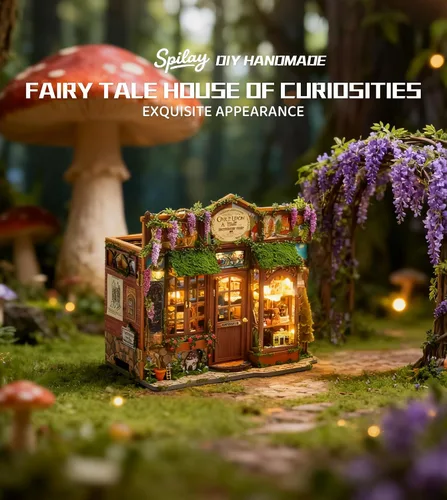 Miniatura 4 de Spilay - Kits de manualidades para rincón de lectura DIY para adultos, kit de rincón de lectura de cuento de hadas con luz LED, rompecabezas