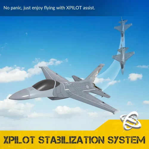 Miniatura 4 de volantexrc Avión RC 4CH 2.4GHz Jet F-16 Fighting Falcon RC Avión de combate listo para volar con sistema estabilizador Xpilot, acrobático aeronave