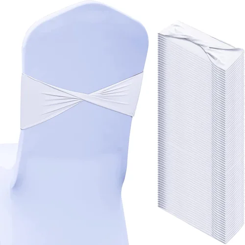 Miniatura 25 de Kinlop 50 Piezas Bandas de Spandex para Sillas Lazos Bandas para Sillas Bandas Deslizantes para Fundas Bandas Elásticas Lazos Sin Hebilla