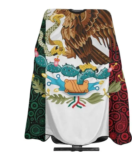 Bandera de cachemira de México para salón de belleza, capa de corte de pelo para peluquería y peluquería delantal, accesorio de peinado para unisex
