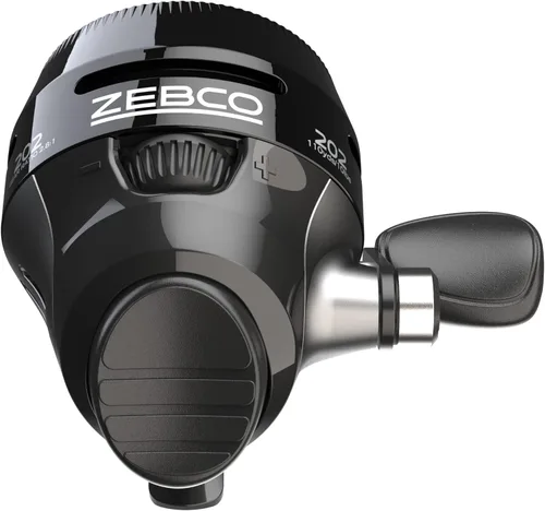 Zebco 202 Spincast - Carrete de pesca, recuperación a mano derecha, engranajes duraderos totalmente metálicos, pin de recogida de acero inoxidable,