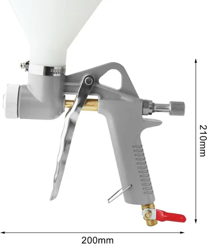 Miniatura 4 de Pulverizador de pintura de pared para paneles de yeso, herramienta de textura de pintura de 1.5 galones, pistola de pulverización de tolva de aire