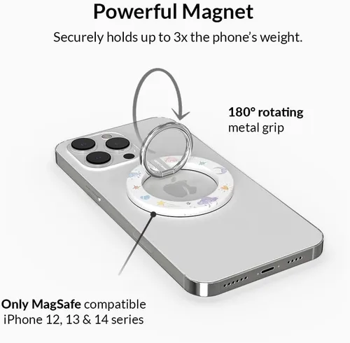 Miniatura 2 de VELVET CAVIAR Compatible con MagSafe Phone Grip – Soporte de anillo magnético con soporte ajustable – Accesorios MagSafe extraíbles para iPhone 16