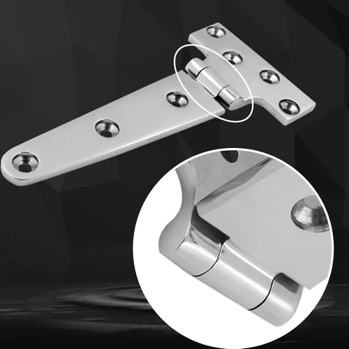 Miniatura 7 de Bisagras en T de Acero Inoxidable 316 de Grado Marino de 6 Pulgadas x 3 Pulgadas Bisagra Pesada para Escotilla de Barco (150 mm X 72 mm) Paquete