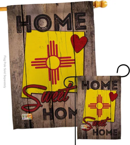 Ornamento Collection Estados Nuevo México Home Sweet Garden House Banderas Set Regional Estados Unidos Territorios Americanos República País