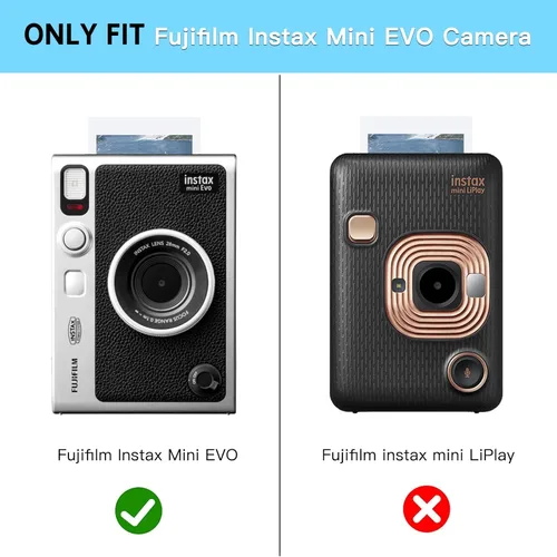 Miniatura 2 de Fintie - Estuche protector transparente para cámara Fujifilm Instax Mini EVO - Cubierta de PVC duro de cristal con correa de hombro extraíble