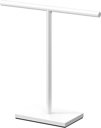 Miniatura 9 de Gatco 1444MX, Soporte para toallas de pie de base rectangular moderna, negro mate / 10.50" de ancho x 11.13" de alto estilo en T para toallas