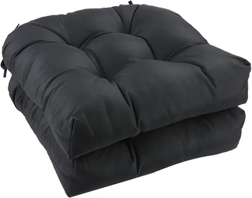 Miniatura 15 de Cojines para exteriores, 19 x 19 pulgadas, 2 unidades, también para uso en interiores, lazos de longitud completa con soporte antideslizante