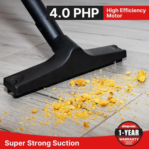 Miniatura 6 de Shop-Vac Aspiradora húmeda/seca de 3 galones y 4.0 HP con función de soplador, tanque de acero inoxidable, aspiradora portátil con ruedas, incluye
