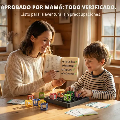 Miniatura 4 de Juego de razonamiento de laberinto láser 2026, juguetes STEM para edades de 8 a 13 años con más de 60 desafíos, juegos de mesa para niños de 8 a 13