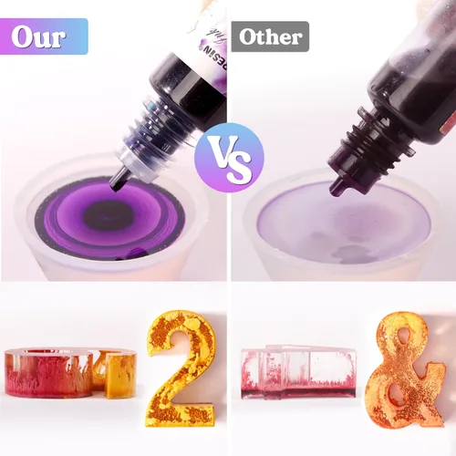 Miniatura 4 de LET'S RESIN Juego de tinta concentrada de alcohol de 48 piezas y kit de fabricación de llaveros todo incluido