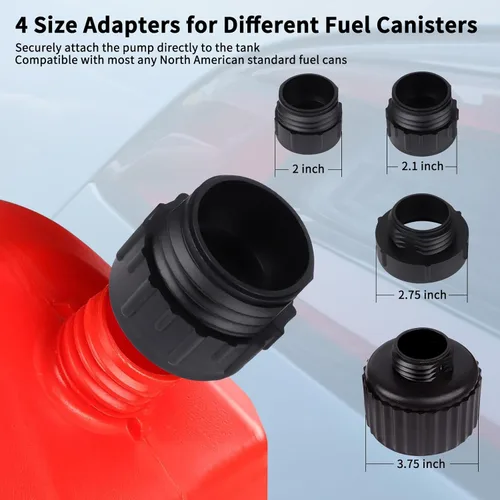 Miniatura 5 de Bomba de transferencia de combustible (3.2 GPM) con sensor de parada automática, manguera de 51 pulgadas de transferencia automática de bomba de gas