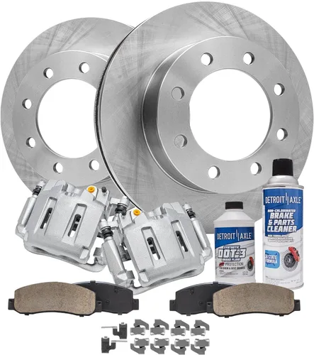 Miniatura 69 de Detroit Axle - 4 rotores de freno para Ford 2012 2013 2014 F-150 Lobo, repuesto de rotores de freno de disco: rotor delantero de 13.78 pulgadas