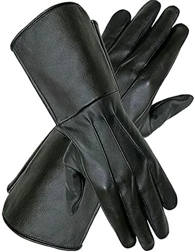Miniatura 2 de SI Guantes de cuero sin forro para hombre, diseño de espada