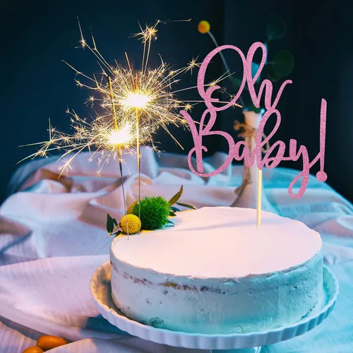 Miniatura 4 de Oh Baby Cake Toppers - Palillos para pasteles de baby shower para celebrar baby shower, suministros de decoración de fiesta de cumpleaños de niños