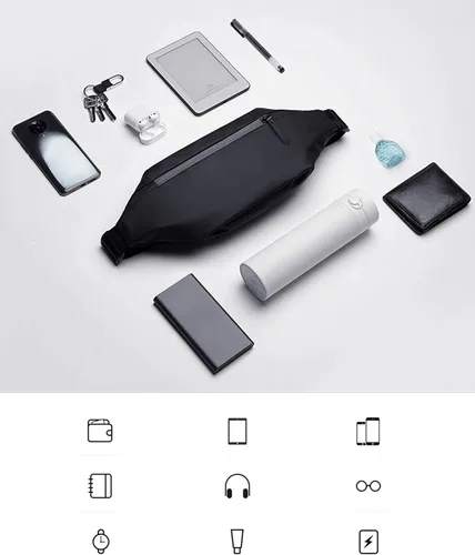 Miniatura 7 de Riñonera para hombres y mujeres Riñonera ajustable (cinturón de 28 a 63 pulgadas) – Bolsa grande impermeable para senderismo, correr, viajes, Azul