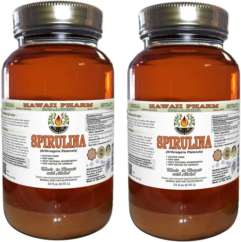 Miniatura 9 de Hawaii Pharm Extracto líquido sin alcohol de espirulina, grado profesional, espirulina hecha a mano en lotes pequeños (Arthrospira platensis)