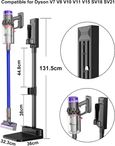 Miniatura 2 de Estación de acoplamiento y almacenamiento Foho compatible con soporte de aspiradora para Dyson V7 V8 V10 V11 V12 V15 SV18 SV21, soporte