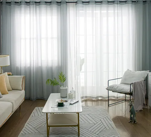 Miniatura 86 de PI - Cortinas traslúcidas con paneles pequeños, cortina transparente para ventana de cocina, mirador, 2 paneles