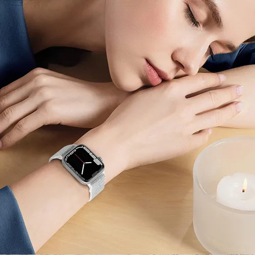 Miniatura 5 de Paquete de 3 bandas elásticas brillantes compatibles con Apple Watch Band de 1.99 pulgadas, 1.49 pulgadas, 1.57 pulgadas, 1.57 pulgadas, 1.61