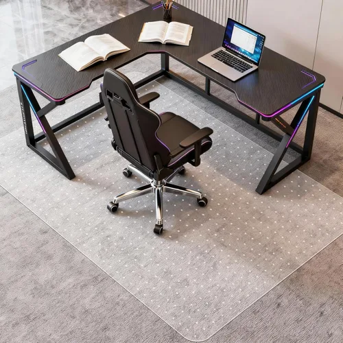 Miniatura 19 de Vicwe Tapete grande para silla de oficina para suelos alfombrados, 60 x 48 pulgadas, alfombrillas rectangulares para sillas de escritorio