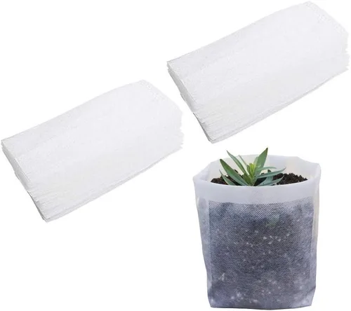 Belit 50 Piezas Bolsas de Vivero No Tejidas, Macetas Contenedoras de Plántulas para Vegetales, Flores, Cultivo de Plantas (9.1"x9.3")