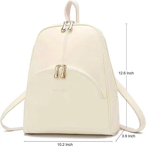Miniatura 13 de Nevenka mochila informal estilo cartera de imitación cuero con cierre para mujer