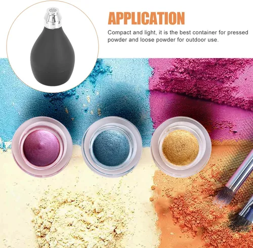 Miniatura 7 de FRCOLOR Contenedor portátil de polvo de viaje manual con soplo, dispensador de polvo de talco compacto recargable para el cuidado de la piel, uso al