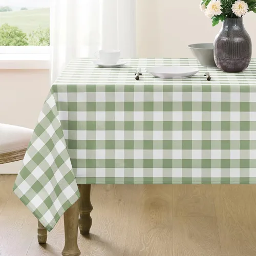 Miniatura 14 de Mantel a cuadros rectangular de gingham, impermeable, sin arrugas, manteles de búfalo a cuadros para mesa, lavables para comedor, fiestas y picnic