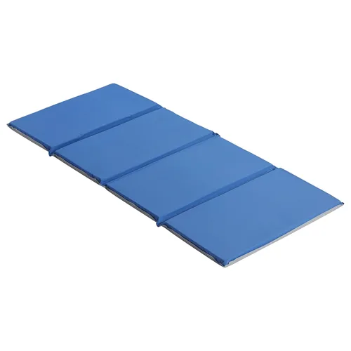 Miniatura 12 de ECR4Kids Alfombrilla de descanso plegable para uso diario, 4 secciones, 1 pulgada, almohadilla para dormir, azul/gris, paquete de 5