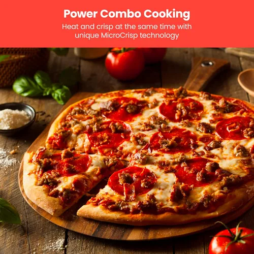 Miniatura 23 de Horno de microondas de mostrador Chefman 0.9 pies cúbicos. Microondas digital de acero inoxidable de 900 vatios con 6 ajustes preestablecidos, modo