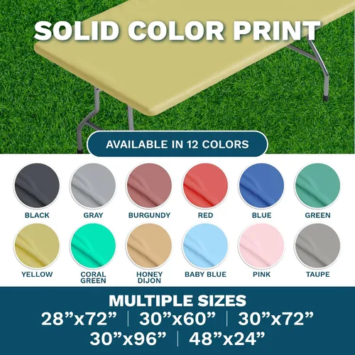 Miniatura 3 de Sorfey Mantel ajustado con elástico, vinilo con parte trasera de franela, se adapta a mesa de 24 x 48 pulgadas, rectangular, a prueba de agua, fácil