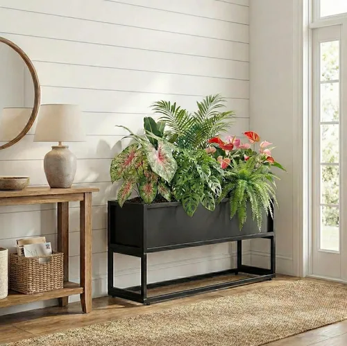 Miniatura 5 de Cocoyard - Maceta elevada – Cama de jardín elevada duradera con agujeros de drenaje para plantas altas, hierbas y flores, maceta rectangular