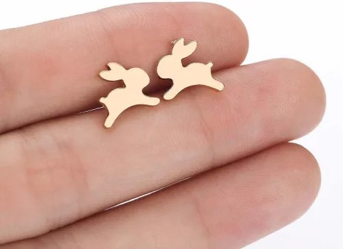 Miniatura 3 de Pequeños aretes de conejo gordo de murciélago de Halloween para mujeres y niñas