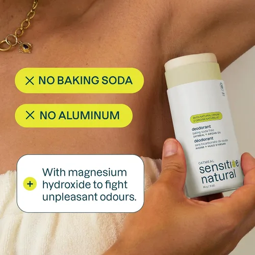 Miniatura 3 de ATTITUDE Desodorante sin bicarbonato de sodio para pieles sensibles con avena y aceite de argán, verificado por EWG, sin aluminio, sin plástico, 3