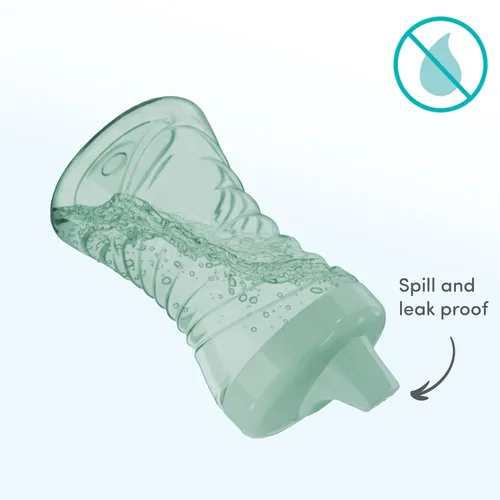 Miniatura 3 de NUK First Choice Fun Grips - Vaso con popote 2.0, 10 onzas, taza para sorber con asas, vaso para popote a prueba de fugas, paquete de 3 Verde