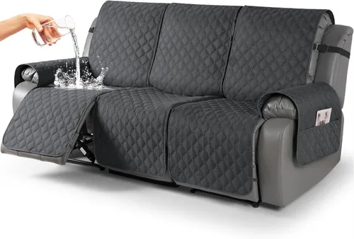Miniatura 21 de TAOCOCO Fundas reclinables 100% impermeables, con correas para las piernas, funda de sofá reclinable reversible para silla reclinable, protector