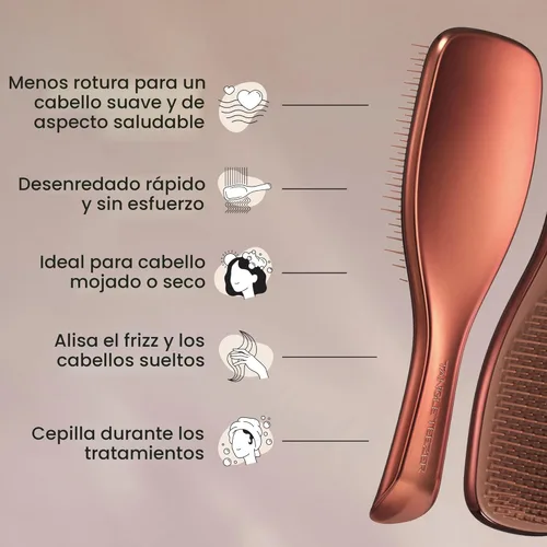 Miniatura 6 de Cepillo Desenredante Tangle Teezer Chrome Ultimate para Cabello Húmedo y Seco, Elimina Nudos y Reduce la Rotura para Tipos de Cabello Liso a Rizado