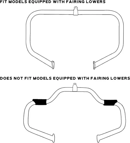 Miniatura 9 de TCT-MOTORPARTS Barra protectora de motor de carretera de 1-1/4 pulgadas para Harley Touring Road Electra Glide Road King Street Glide Tri Glide