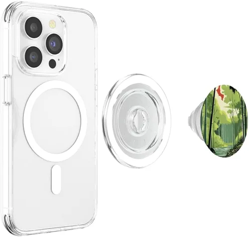 Miniatura 4 de Bamboo Radiance Awakens Vibrant Brilliance Serene Greenery PopSockets MagSafe PopGrip for iPhone