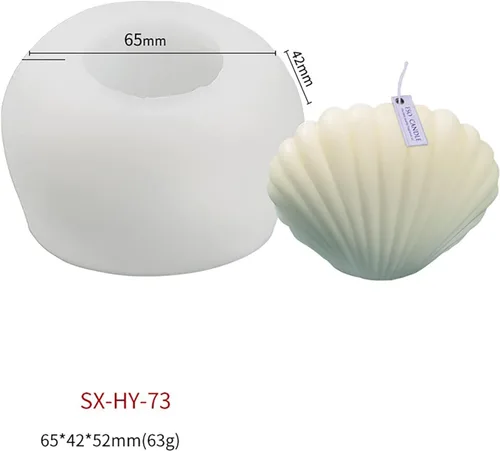 Miniatura 4 de Paquete de 4 moldes de silicona para caracolas de resina para velas y jabón, molde para hacer velas Cube-Shell-Four